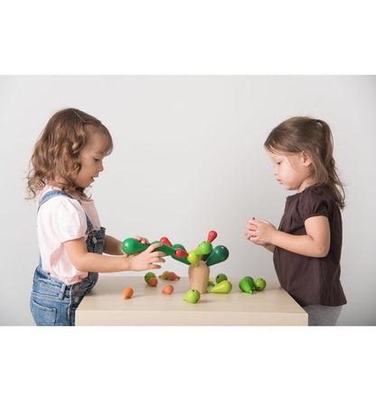 Jogo de empilhar e equilibrar, design de cacto