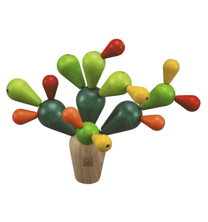 Jogo de empilhar e equilibrar, design de cacto