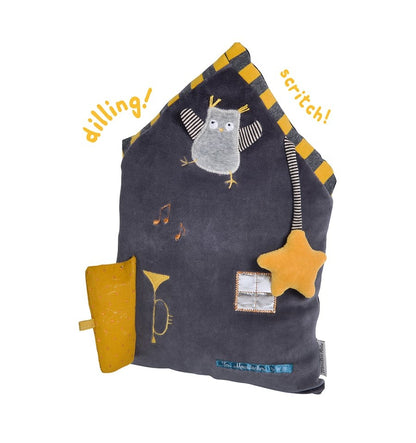 Grey House Activity Cushion - Les Moustaches