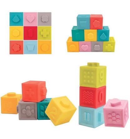 Conjunto de 9 cubos apilables y encajables