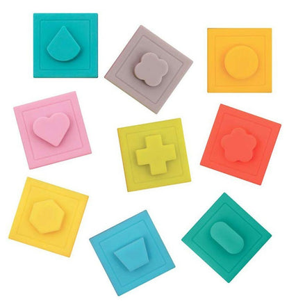 Conjunto de 9 cubos apilables y encajables