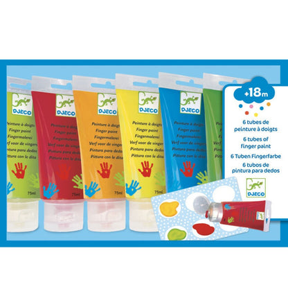 6 tubes of finger paint