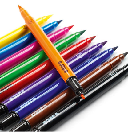 10 classic color brush markers