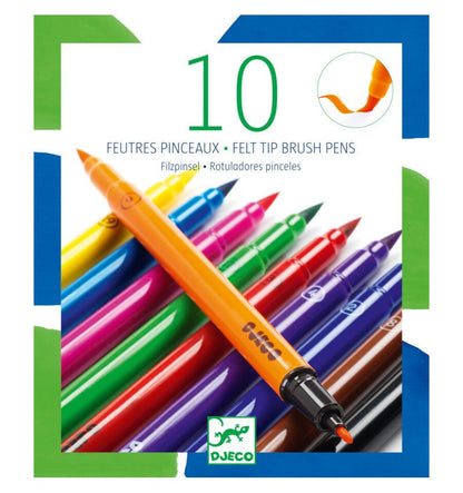 10 classic color brush markers