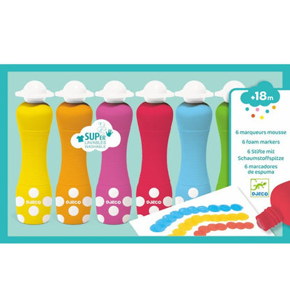 6 marcadores de espuma