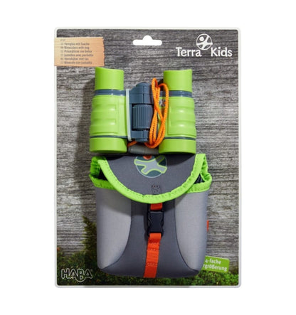 Binoculars with neoprene bag