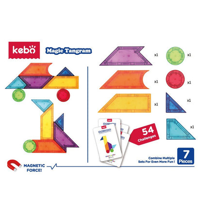 Magic Tangram 3D, brinquedo de construção magnético