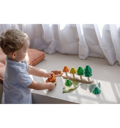Sort and count trees, wooden toy