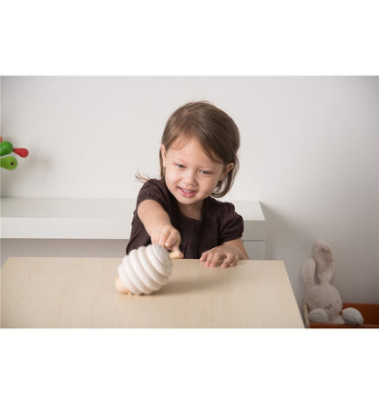 Ovelha empilhável, brinquedo de madeira