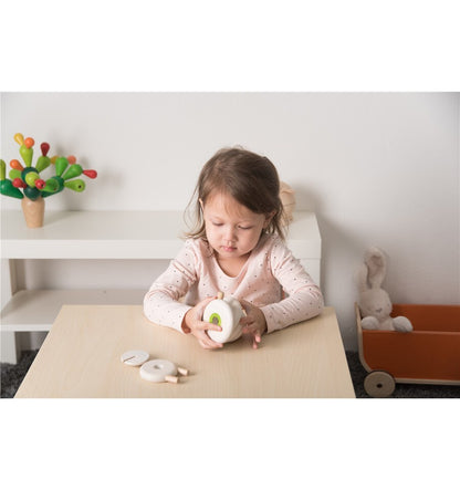 Ovelha empilhável, brinquedo de madeira