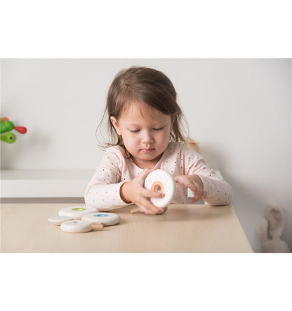 Ovelha empilhável, brinquedo de madeira