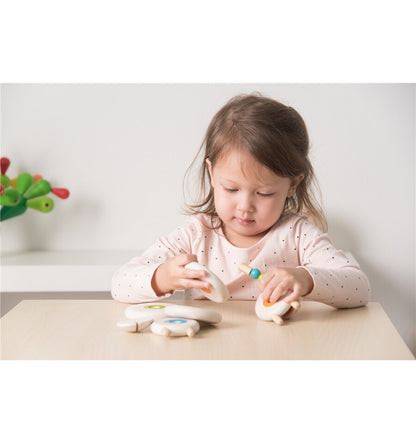 Ovelha empilhável, brinquedo de madeira