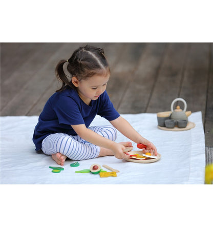 Menú desayuno, juguete de madera