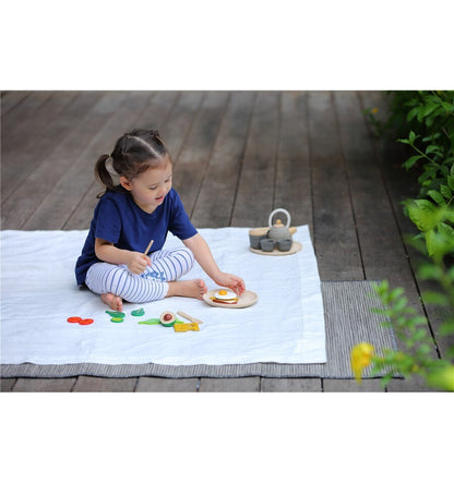 Menú desayuno, juguete de madera