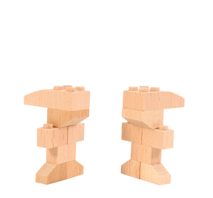 Espaço 5 em 1, brinquedo de construção de madeira