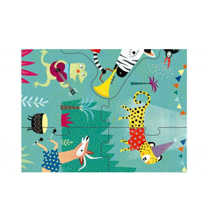 Meu quebra-cabeça da selva, quebra-cabeça progressivo de 2 a 8 peças