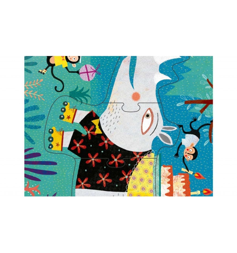 Meu quebra-cabeça da selva, quebra-cabeça progressivo de 2 a 8 peças