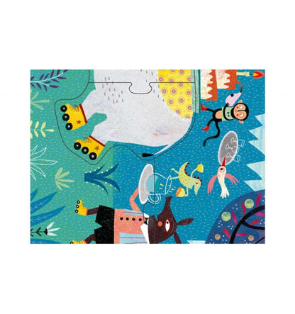 Meu quebra-cabeça da selva, quebra-cabeça progressivo de 2 a 8 peças