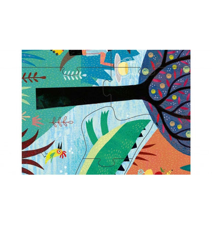 Meu quebra-cabeça da selva, quebra-cabeça progressivo de 2 a 8 peças