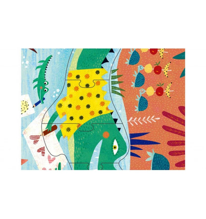 Meu quebra-cabeça da selva, quebra-cabeça progressivo de 2 a 8 peças