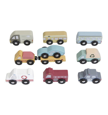 9 vehículos de madera