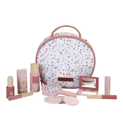 Estojo de maquiagem de madeira