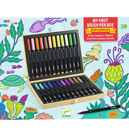 Minha primeira caixa de marcadores de pincel