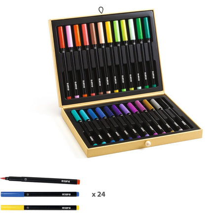 Minha primeira caixa de marcadores de pincel