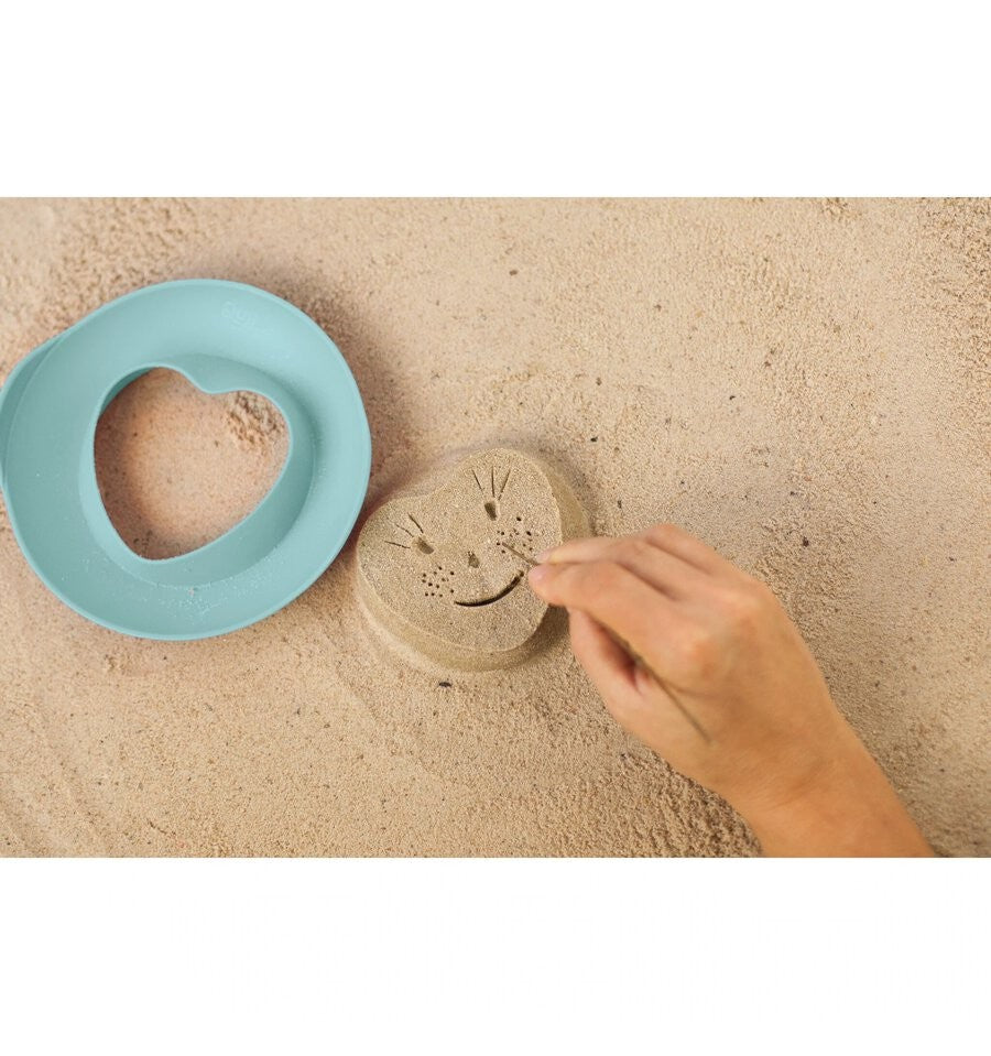 Corazón Amarillo, moldes mágicos, juguete de playa