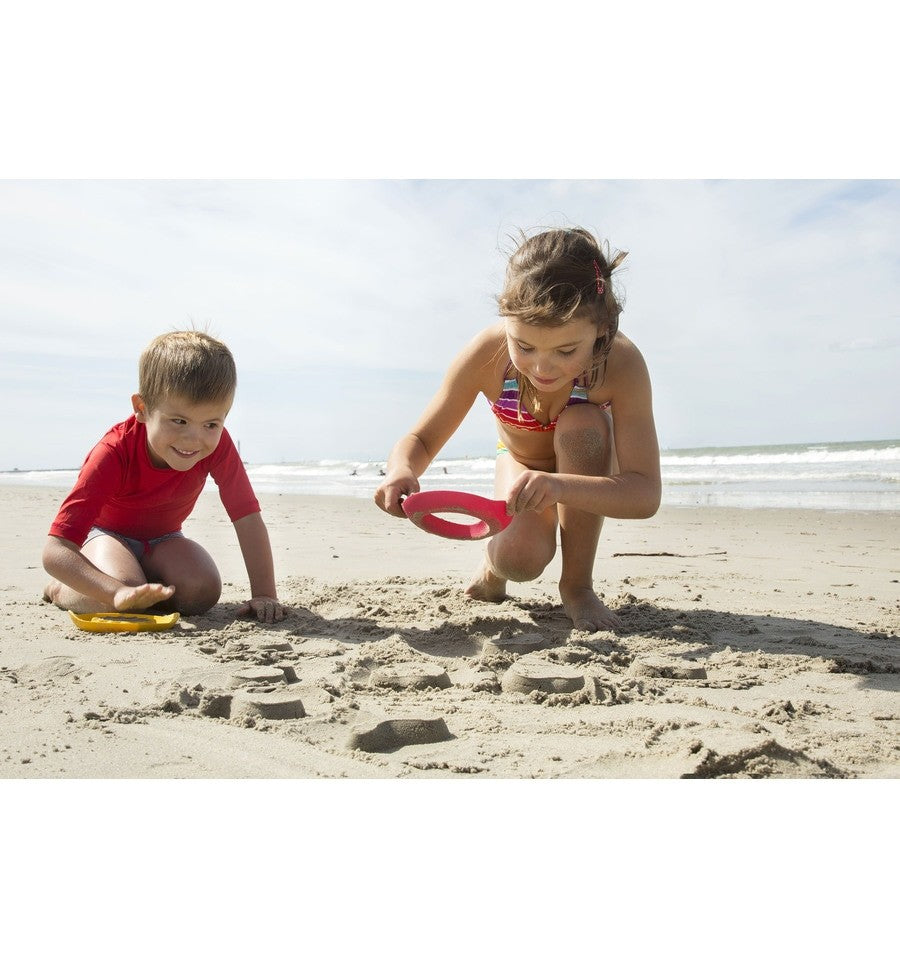 Corazón Amarillo, moldes mágicos, juguete de playa