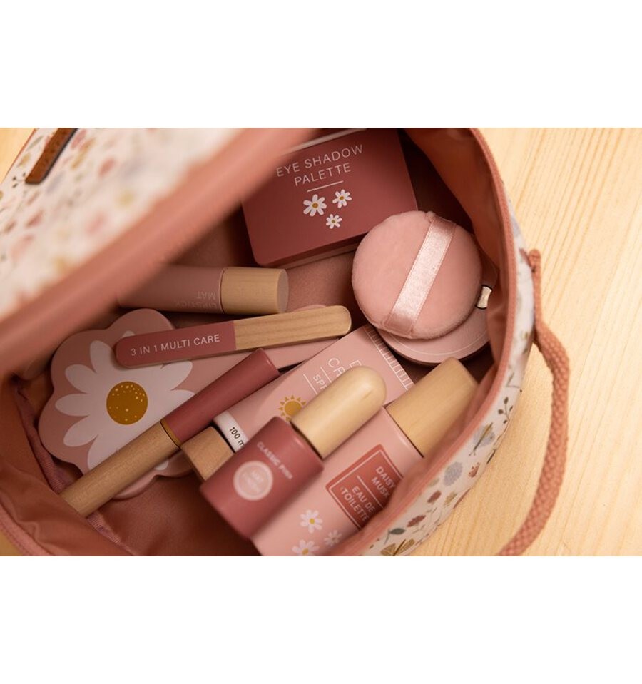 Estojo de maquiagem de madeira