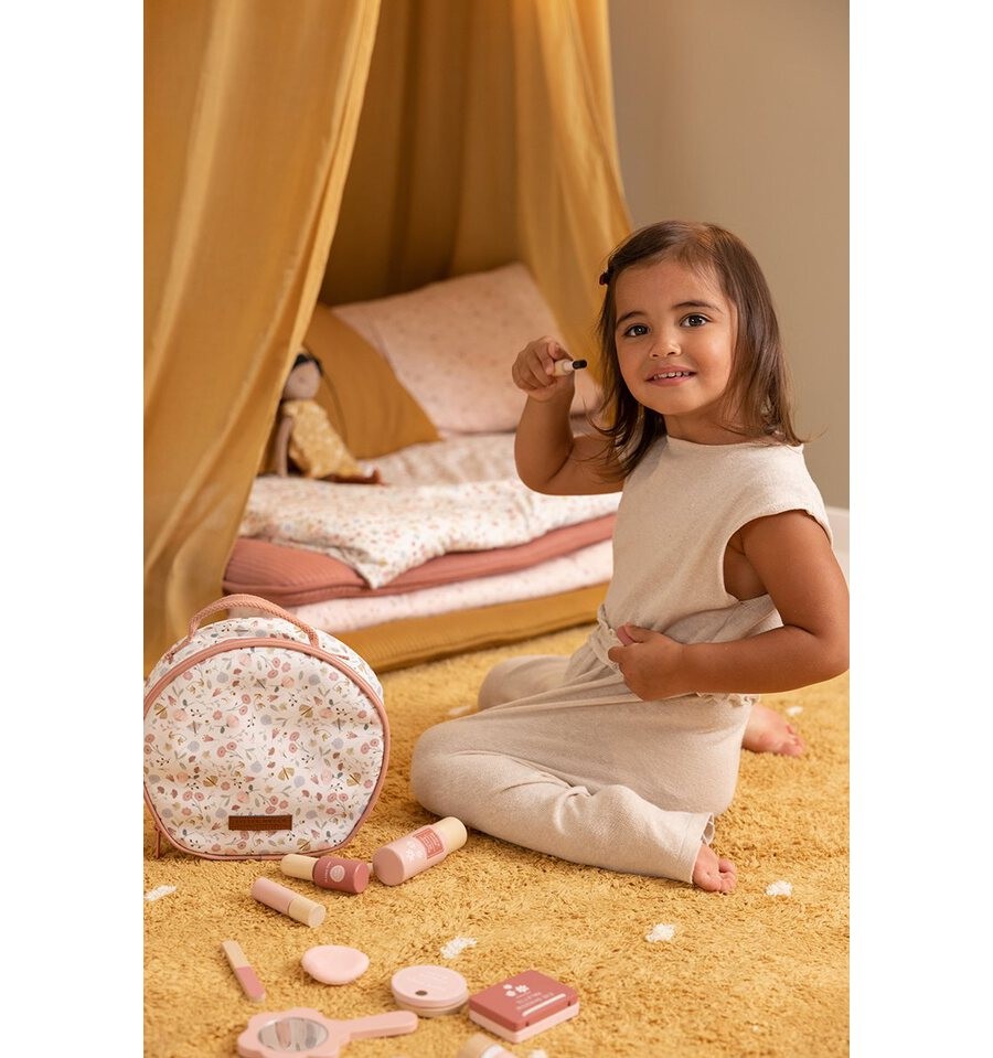 Estojo de maquiagem de madeira