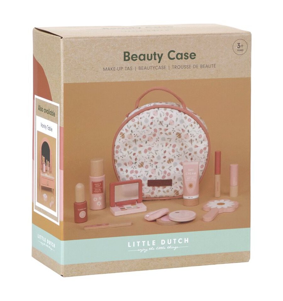 Estojo de maquiagem de madeira