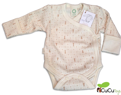 Eco-friendly baby bodysuit - Ecru
