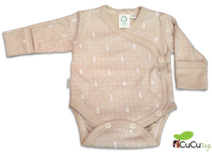 Eco-friendly baby bodysuit - Brown