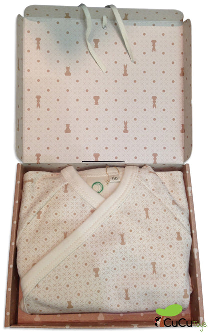 Eco-friendly baby bodysuit - Ecru