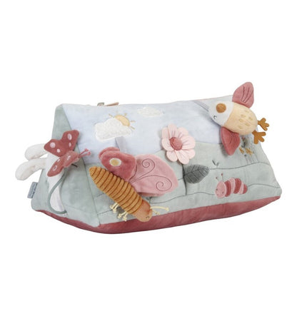 Almofada de atividades triangular Flores e borboletas