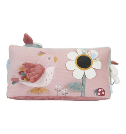 Almofada de atividades triangular Flores e borboletas