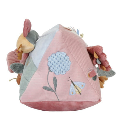 Almofada de atividades triangular Flores e borboletas