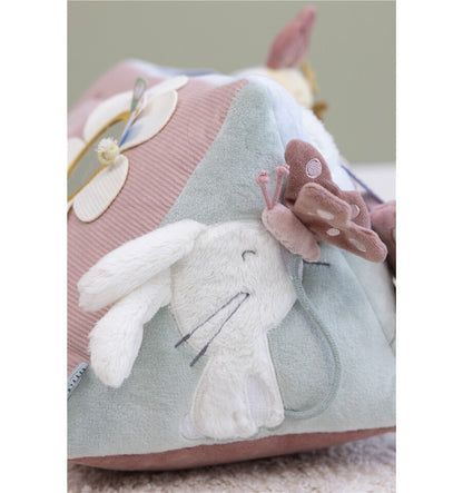 Almofada de atividades triangular Flores e borboletas