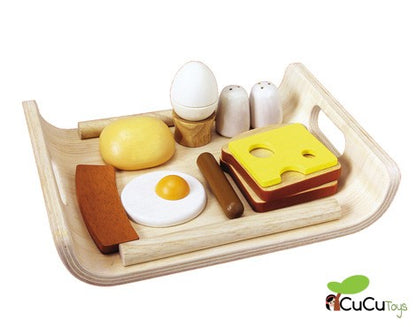Breakfast tray, wooden toy
