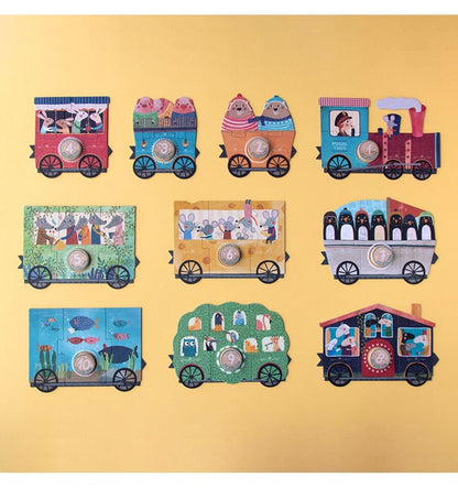 My little train, 3 Puzzles de 10 piezas