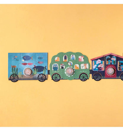 My little train, 3 Puzzles de 10 piezas