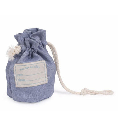 Bolsa de mármore recreativa azul jeans