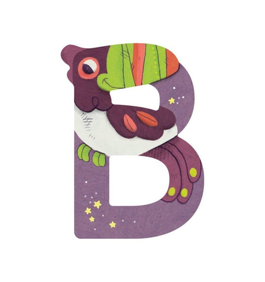 Purple wooden letter B