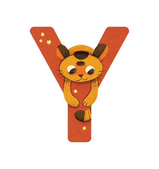 Wooden letter Y orange