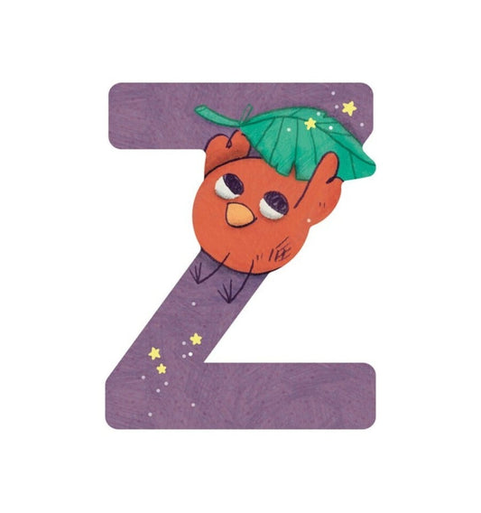 Purple wooden letter Z