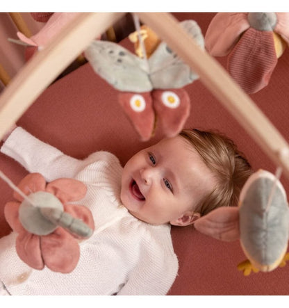 Wooden musical mobile Flowers and butterflies