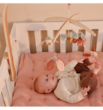 Wooden musical mobile Flowers and butterflies