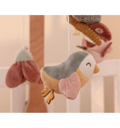 Wooden musical mobile Flowers and butterflies